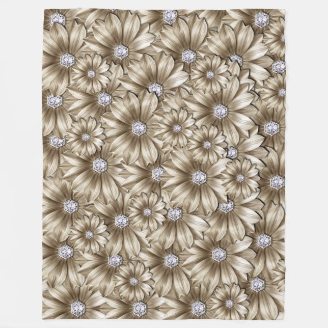 Manta Polar Diamond Daisies (Anverso)
