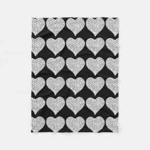 Manta Polar Diamond Heart Fleece Blanket