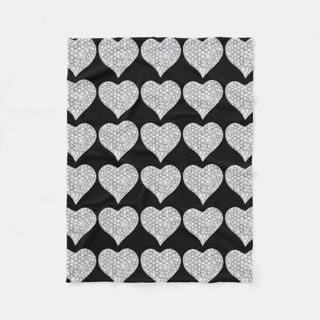 Manta Polar Diamond Heart Fleece Blanket (Anverso)