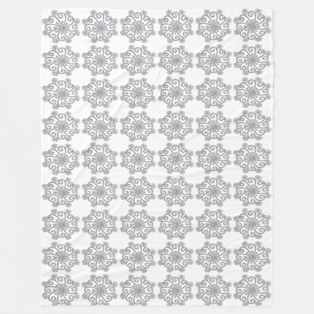 Manta Polar Diamond Snowflakes Fleece Blanket (Anverso)