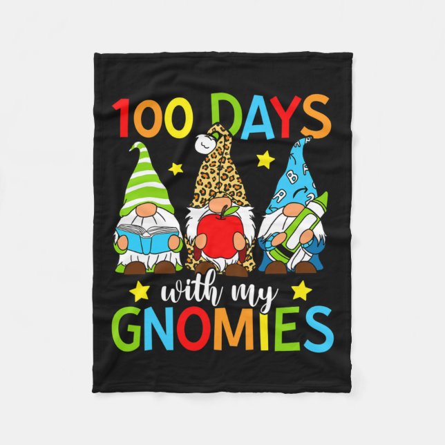Manta Polar Días Con Mis Gnomías Gnome 100 Días De Smar Escola (Anverso)