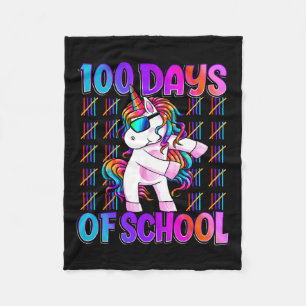 Manta Polar Días de escuela Unicorn 100 días más inteligentes