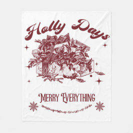 Manta Polar Días de Navidad Vintage