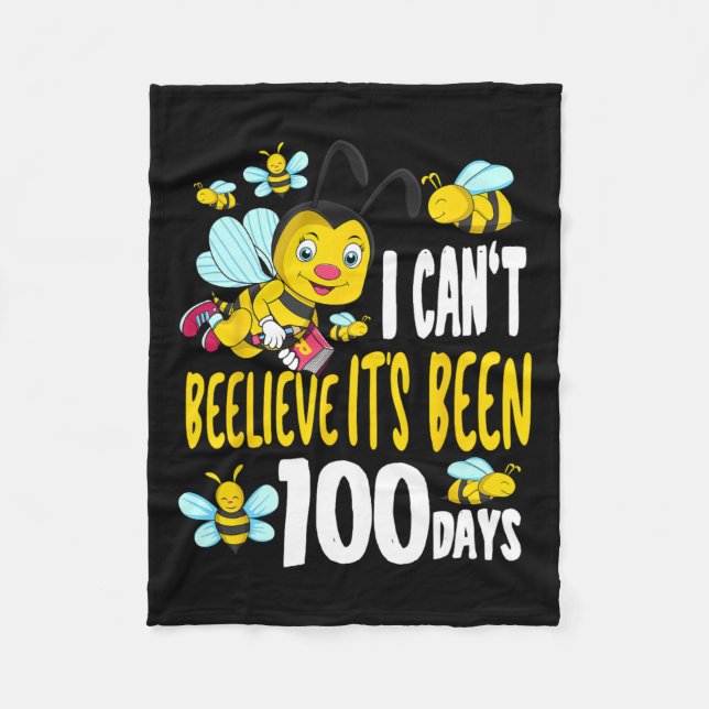 Manta Polar Días Escolares 100° Día De La Escuela 2021 Abeja M (Anverso)