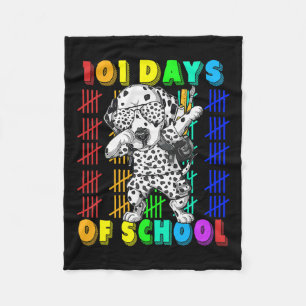 Manta Polar Días Escolares De Perro Dalmatiano 100 Días De Edu