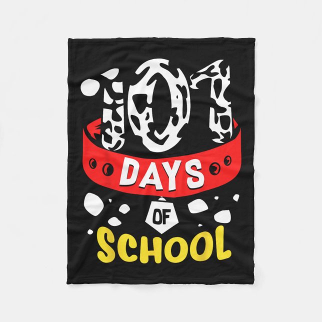 Manta Polar Días escolares T Dalmatian Dog 100th Sayings (Anverso)