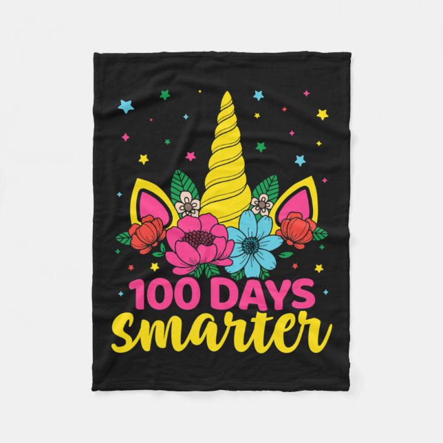 Manta Polar Días más inteligentes, Chicas unicornios (Anverso)