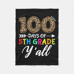 Manta Polar Días Y'all Estudiante 100 Días De 5º Grado L