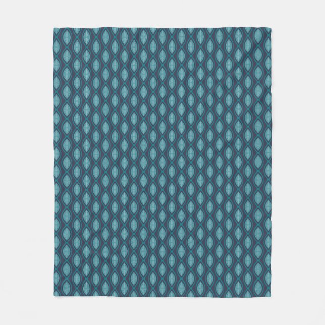 Manta Polar Diatom Algae Ogee Blue Fleece Blanket (Anverso)