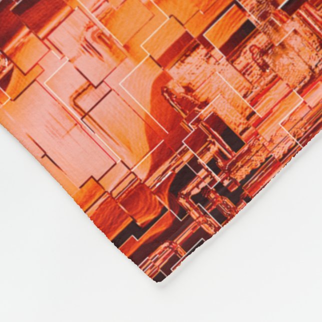 Manta Polar Dibujo abstracto en mosaicos esculpidos en tonos d (Esquina)