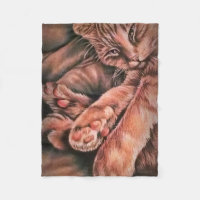 Dibujo anaranjado del gato de Tabby encrespado