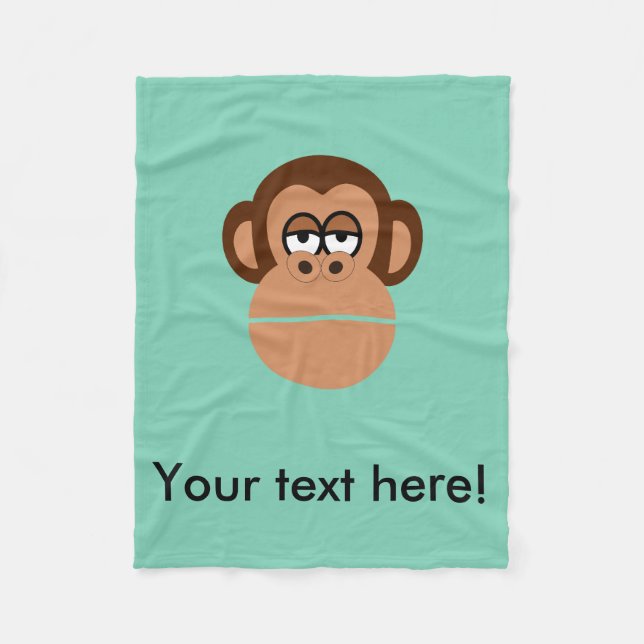 Manta Polar Dibujo animado del chimpancé (Anverso)