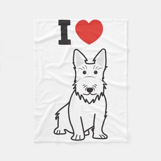 Manta Polar Dibujo animado del perro de Terrier del escocés (Anverso)