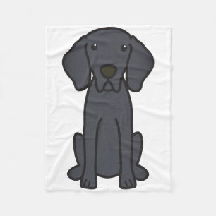 Manta Polar Dibujo animado del perro de Weimaraner