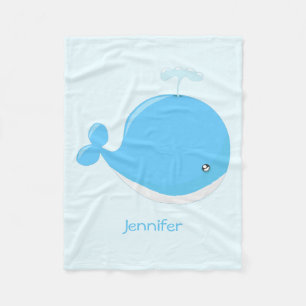 Manta Polar Dibujo animado lindo del kawaii de la ballena del