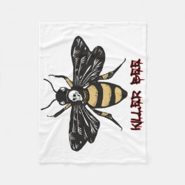 Manta Polar Dibujo de abejas asesinas