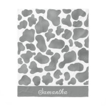 Dibujo de Animal de Estampado de Vaca Gris Platead