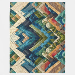 Manta Polar Dibujo de escena montañosa resumida