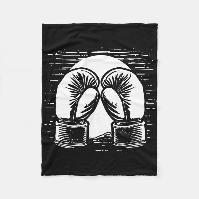 Manta Polar Dibujo de kickboxing Autodefensa  (Anverso)