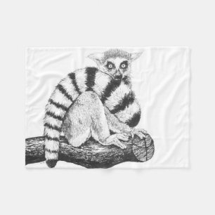 Manta Polar Dibujo de Lemur