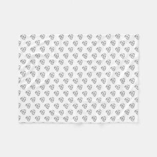 Manta Polar dibujo de pitbull simple amantes de perros blanco 