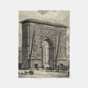 Manta Polar Dibujo del monumento de Porte Saint-Denis