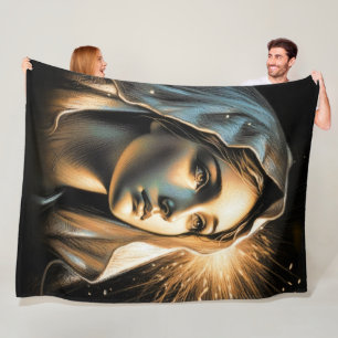 Manta Polar Dibujo duro de pastel Virgen María hermosa