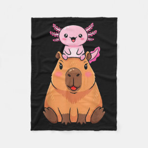 Manta Polar Dibujos Animados De Capibara Axolotl Kawaii Niños