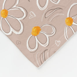 Manta Polar Dibujos de flores felices