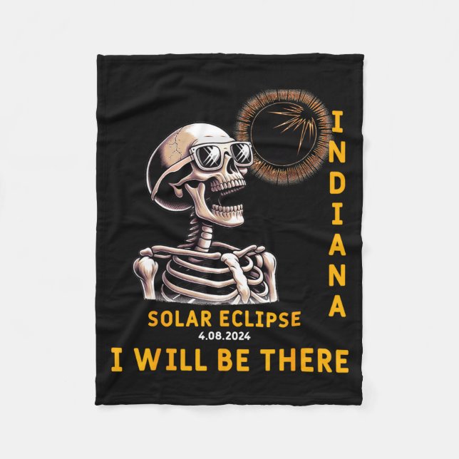 Manta Polar Dibujos divertidos de eclipse solar esqueleto Indi (Anverso)