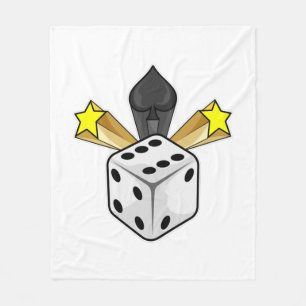 Manta Polar Dice en Poker con Espadas y Estrellas