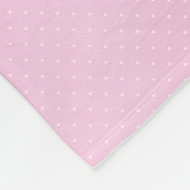 Manta Polar Dicha de Lunares Rosa (Esquina)