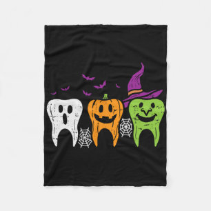 Manta Polar Dientes Fantasma Calabaza Bruja Bonito Dental Hall