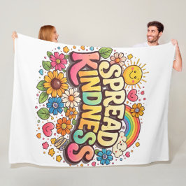 Manta Polar Difunde la Bondad – Lindo Arcoíris Floral