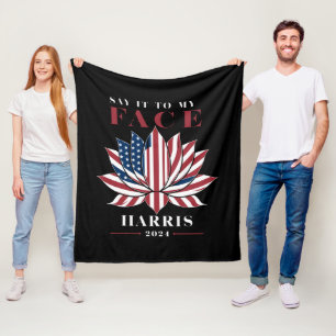 Manta Polar Dígalo En Mi Cara Kamala Harris 2024 USA Loto