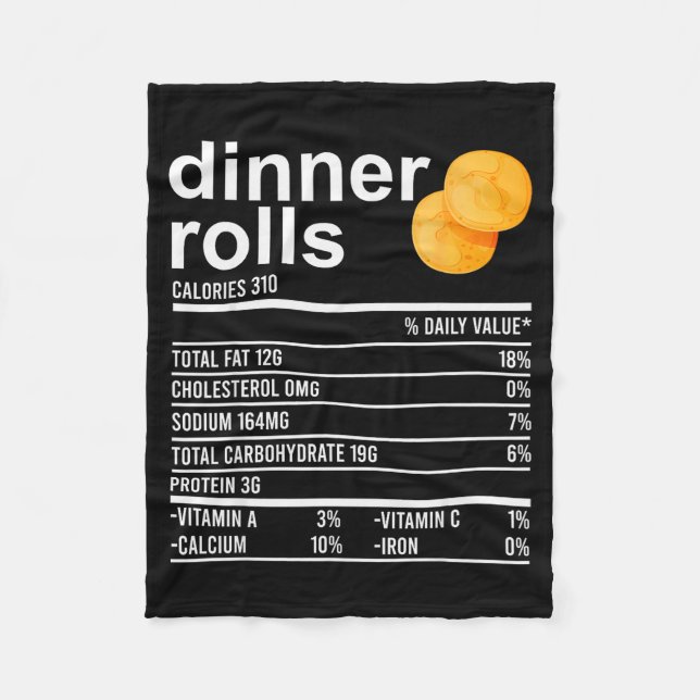 Manta Polar Dinner Rolls Nutrition Facts Apparel Funny Thanksg (Anverso)