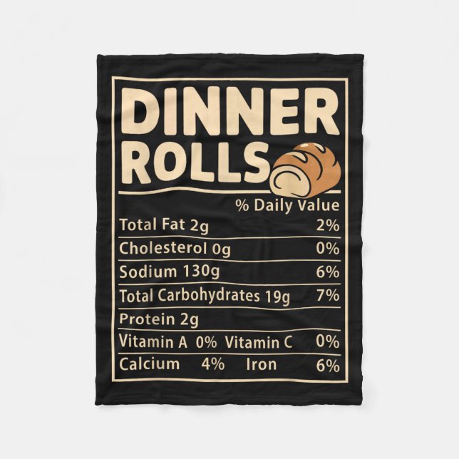 Manta Polar Dinner Rolls Nutrition Facts Funny Bread Food Desi (Anverso)