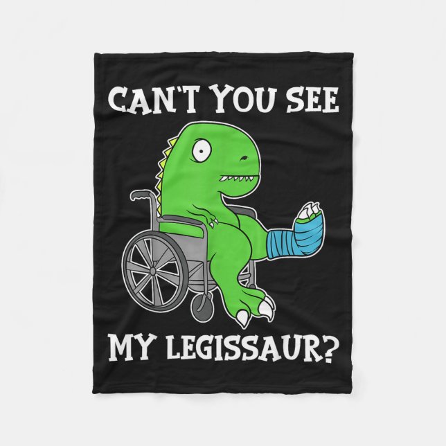 Manta Polar Dino Funny Get Well Broken Leg Gift Dinosaur With  (Anverso)