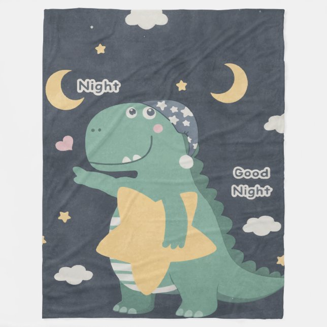 Manta Polar Dino Good Night Blanket (Anverso)