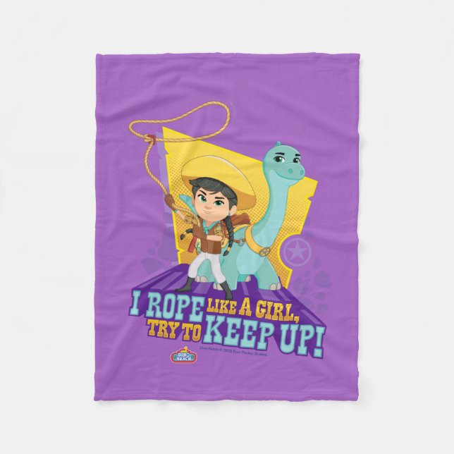 Manta Polar Dino Ranch | Min. y Clover (Anverso)