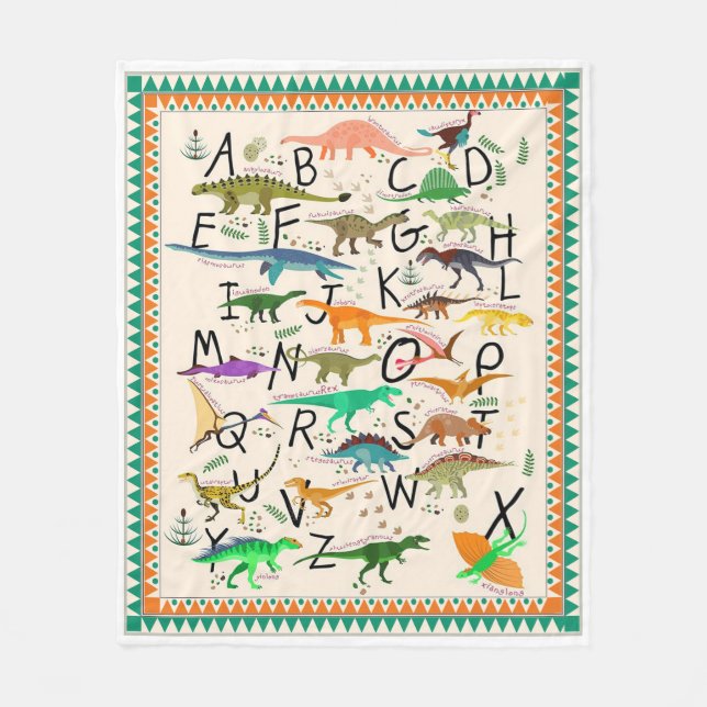 Manta Polar Dinosaur Alphabet Cute (Anverso)