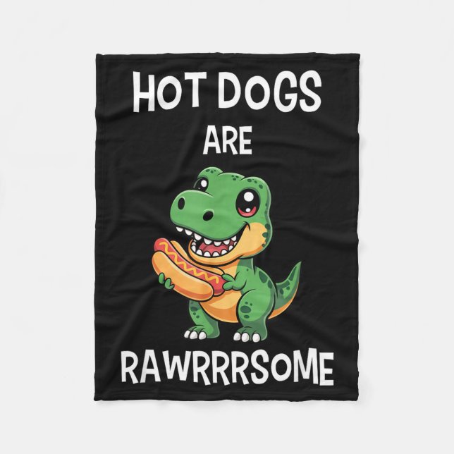 Manta Polar Dinosaur T Rex Hot Dog Shirt Funny Hot Dogs Are Ra (Anverso)