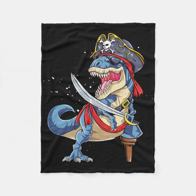 Manta Polar Dinosaur T Rex Pirate Jolly Roger Halloween Regalo (Anverso)