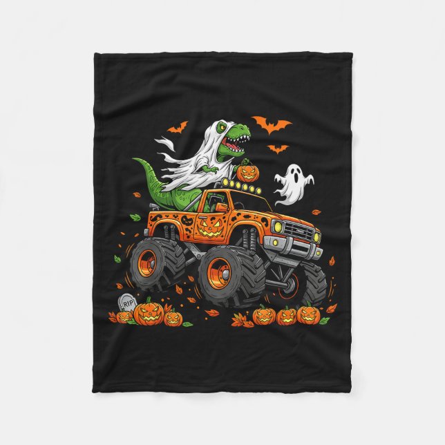 Manta Polar Dinosaur T-rex Riding Monster Truck Halloween Men  (Anverso)