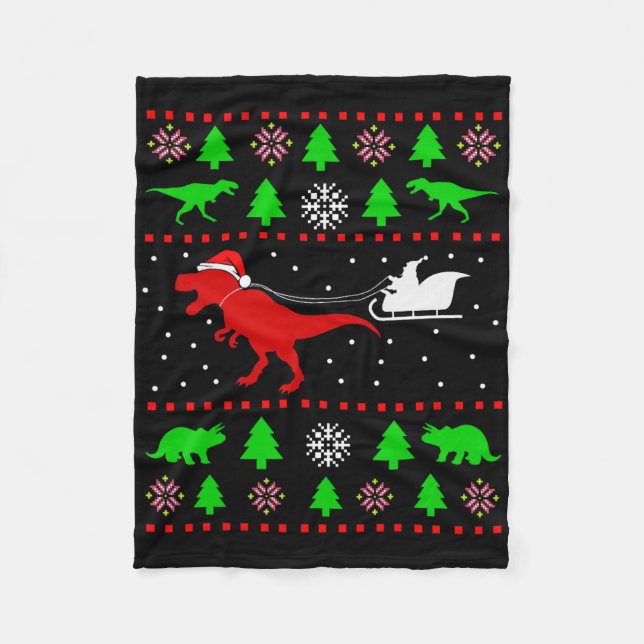 Manta Polar Dinosaur Ugly Christmas Sweater For Adults Kids  (Anverso)