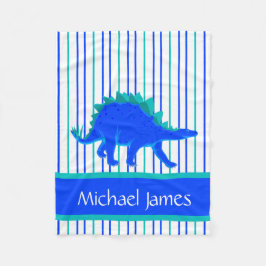 Manta Polar Dinosaurio azul/verde del Stegosaurus,