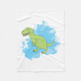 Manta Polar Dinosaurio con diseño de fondo acuarela