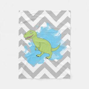 Manta Polar Dinosaurio con diseño de fondo acuarela