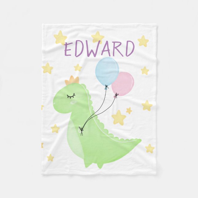Manta Polar Dinosaurio con globos (Anverso)