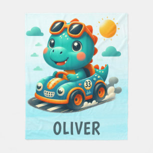 Manta Polar Dinosaurio de Carreras mate en un auto